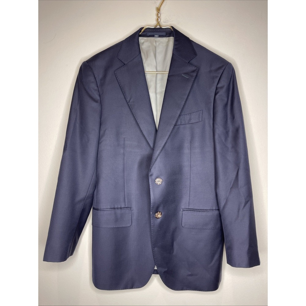 Mens Suitsupply Pure Wool Super 110's Navy Blue 2 Button Suit Jacket US 36 Short
